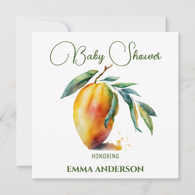 Tropical Mango | Baby Shower (Front)