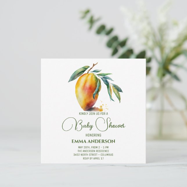 Tropical Mango | Baby Shower (Standing Front)