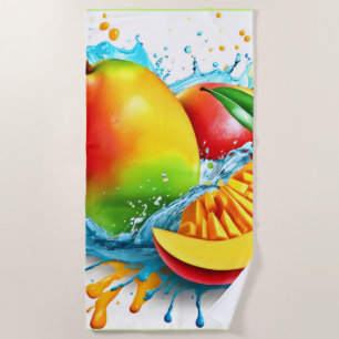 Tropical Mango Treat Beach Towel