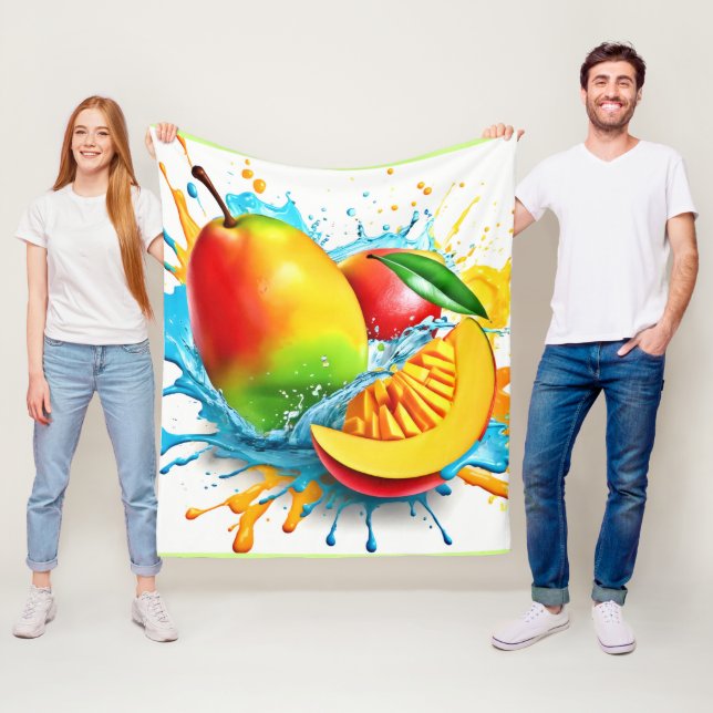Tropical Mango Treat Fleece Blanket (In Situ)