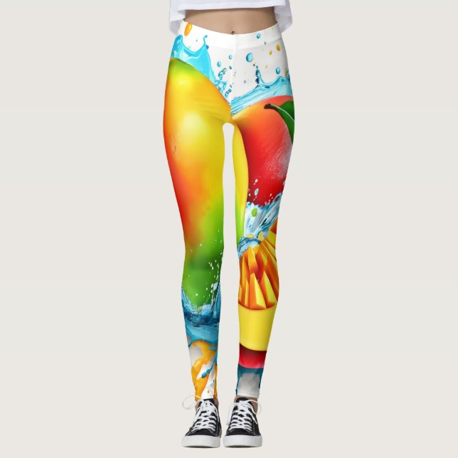 Tropical Mango Treat Leggings (Front)