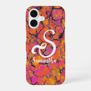 Tropical Marble Monogram iPhone 16 Case
