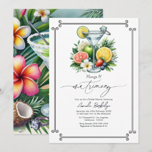 Tropical Margarita and Matrimony Bridal Shower Invitation