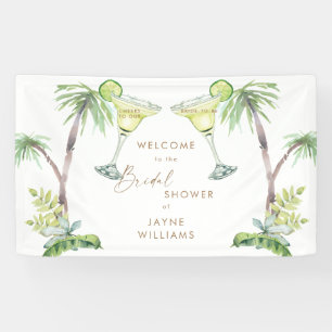 Tropical Margarita Cheers Bridal Shower Banner