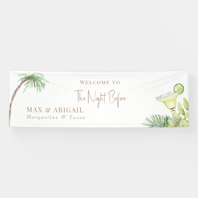 Tropical Margaritas & Tacos the Night Before Banner (Horizontal)
