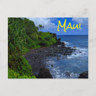 Tropical Maui Hawaiian Island Beach Postcard
