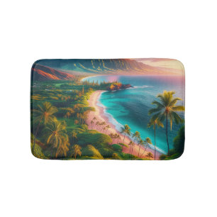 Tropical Maui Island paradise Bath Mat