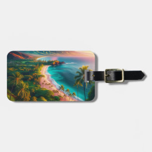 Tropical Maui Island Paradise Luggage Tag