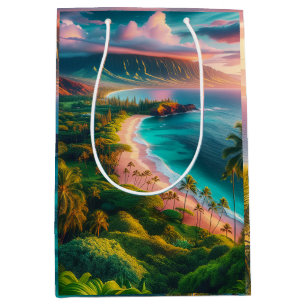 Tropical Maui Island Paradise Medium Gift Bag