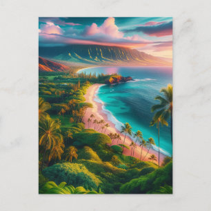 Tropical Maui Island Paradise Postcard