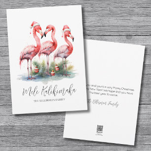 Tropical Mele Kalikimaka Christmas Holiday Card
