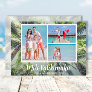 Tropical Mele Kalikimaka Photo Holiday Card