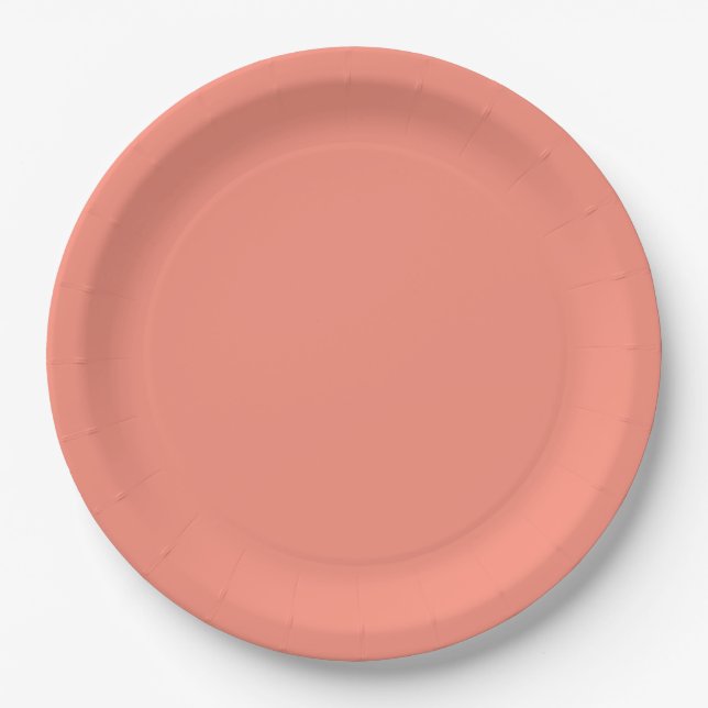 Tropical Melon-Coloured Paper Plate (Front)