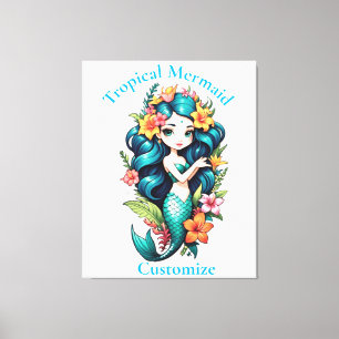 Tropical Mermaid Thunder_Cove Canvas Print