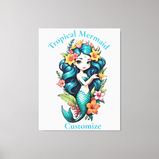 Tropical Mermaid Thunder_Cove Canvas Print (Front)