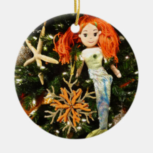Tropical Mermaid Under the Sea Christmas Holiday Ceramic Tree Decoration