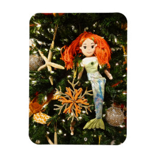 Tropical Mermaid Under the Sea Christmas Holiday Magnet