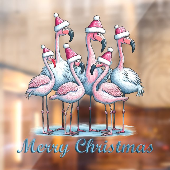 Tropical Merry Christmas Window Cling (Sheet 2)