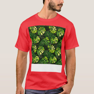 Tropical Minimalism Monstera Leaf Elegance 3 T-Shirt