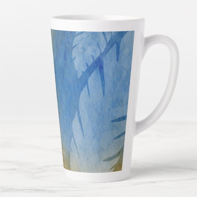Tropical Misty Banana Leaf  Latte Mug (Right)