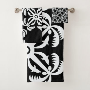 tropical modern contemporary hawaiian quilt bath t towel set