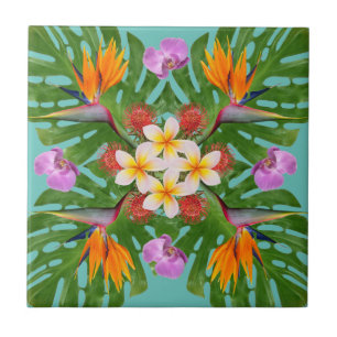 tropical modern contemporary hawaiian quilt tile