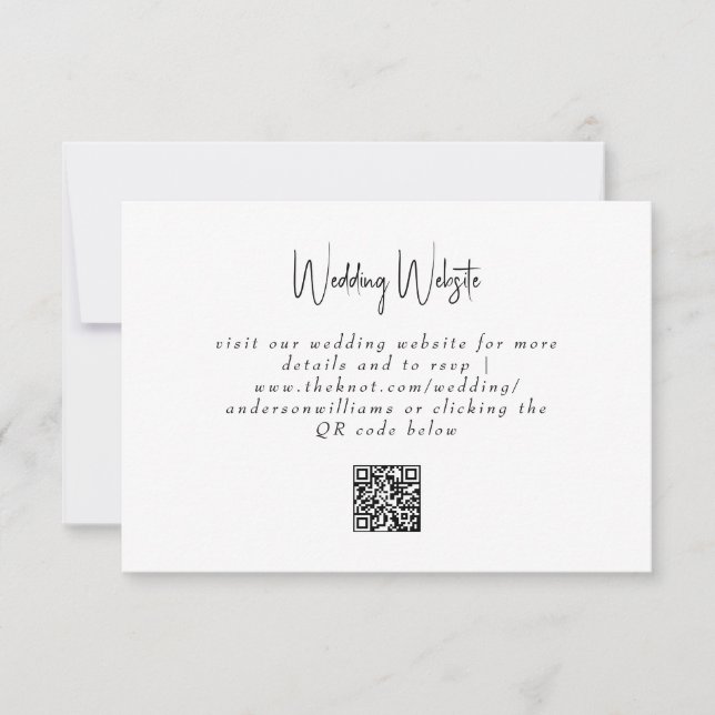 Tropical Modern Simple Wedding QR Code Enclosure (Front)