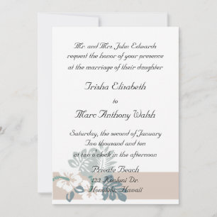 Tropical Modern Wedding Invitation