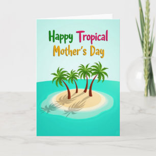 Tropical Moms Day Scene Card