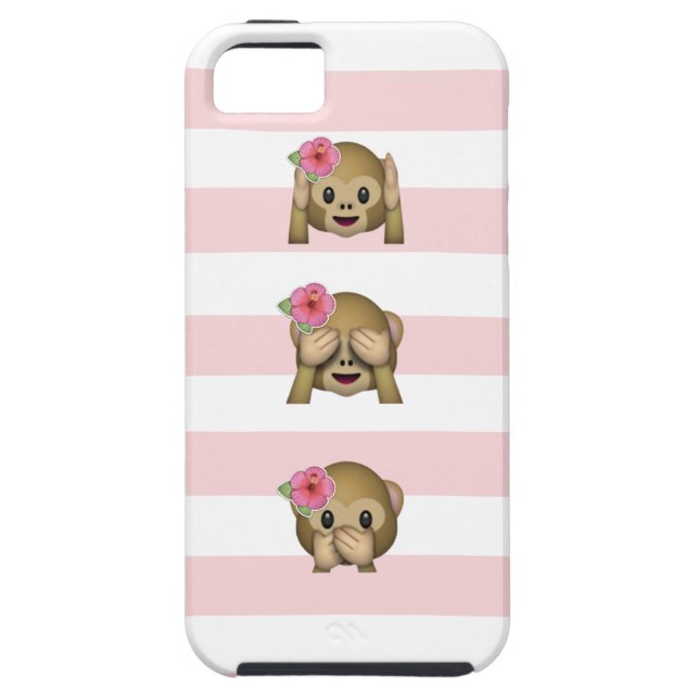 Tropical Monkey Emoji Case-Mate iPhone Case (Back)