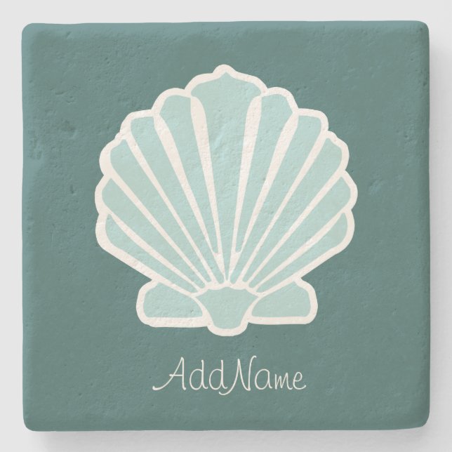 Tropical Monogram Drink Coasters (Front)