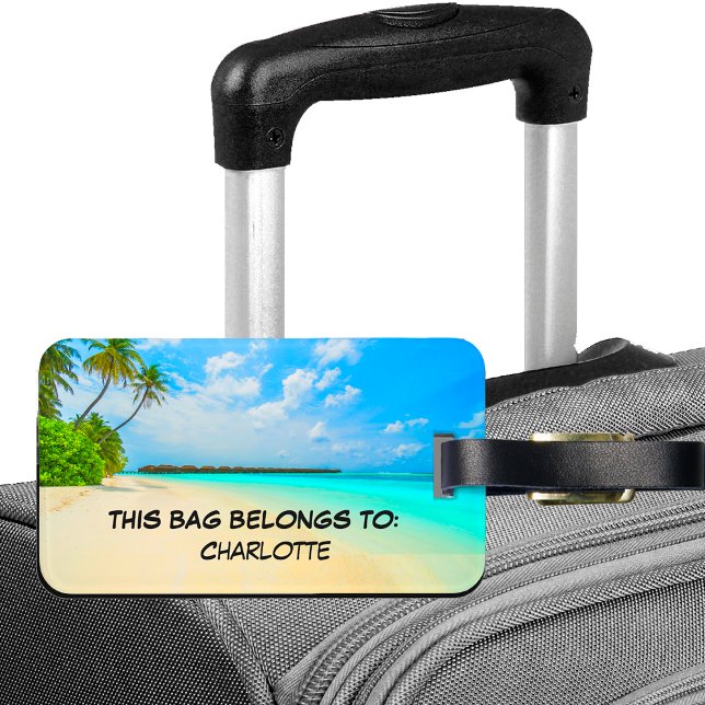 Tropical Monogram Travel Luggage Tags (Creator Uploaded)