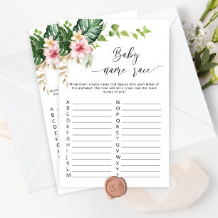 Tropical monstera Baby name race game