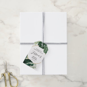 Tropical Monstera Bridal Shower Favour Tag