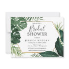 Tropical Monstera Bridal Shower Invitation