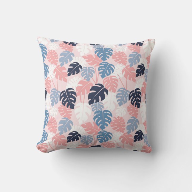 Tropical Monstera Charm Cushion (Front)