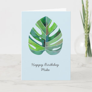 Tropical Monstera customisable  Card