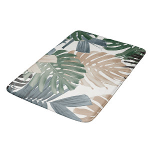 Tropical Monstera Jungle Leaves 3 Bath Mat