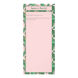 Tropical Monstera Jungle Palm pattern Rack Card