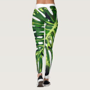 Tropical Monstera Leaf Leggings