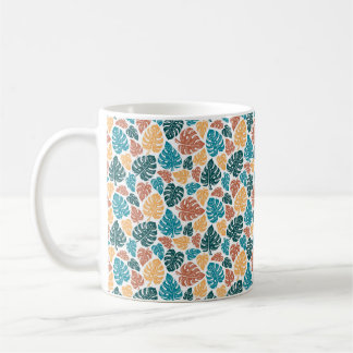 Tropical Monstera Leaf Pattern – Colourful Nature Coffee Mug