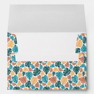 Tropical Monstera Leaf Pattern – Colourful Nature Envelope