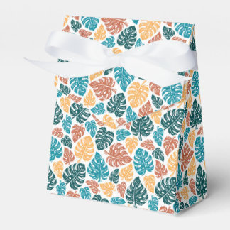 Tropical Monstera Leaf Pattern – Colourful Nature Favour Box