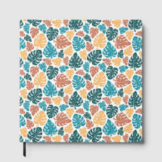 Tropical Monstera Leaf Pattern – Colourful Nature Guest Book