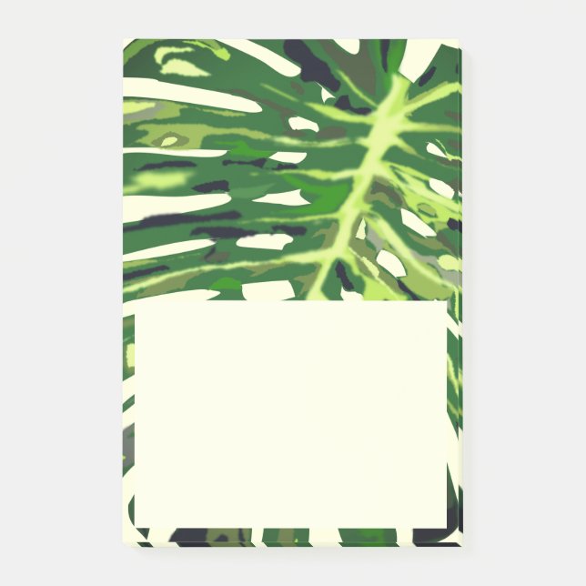 Tropical Monstera Leaf Post-it Notes (Front)