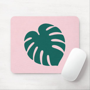 Tropical Monstera Leaf Silhouette Mouse Mat