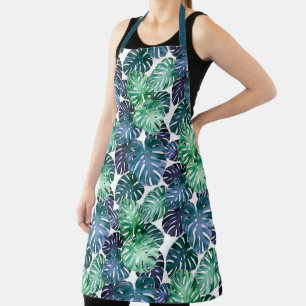 Tropical Monstera Leaves Apron