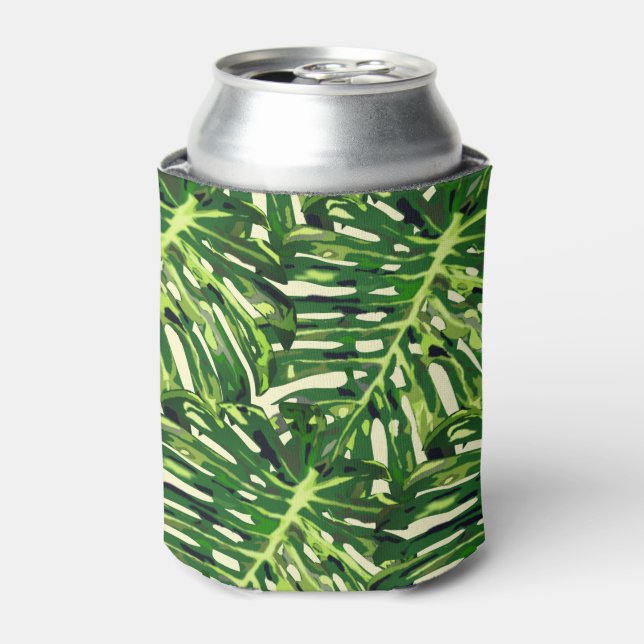 Tropical Monstera Leaves Can Cooler (Can Front)
