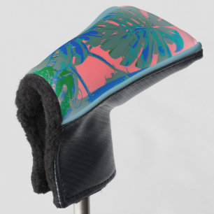 Tropical Monstera Leaves Golf Head Cover