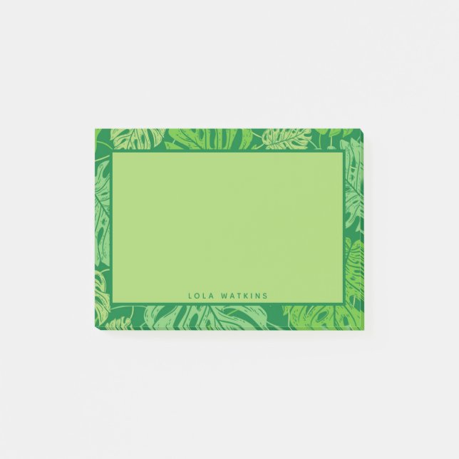 Tropical Monstera Leaves  Post-it Notes (Front)